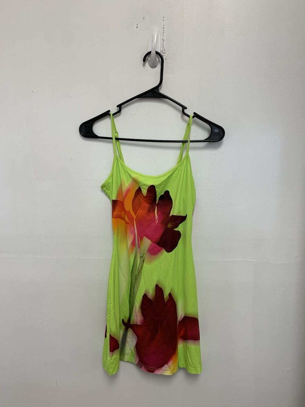 White Fox Floral Multicolor Mini Bodycon Dress XS Strappy